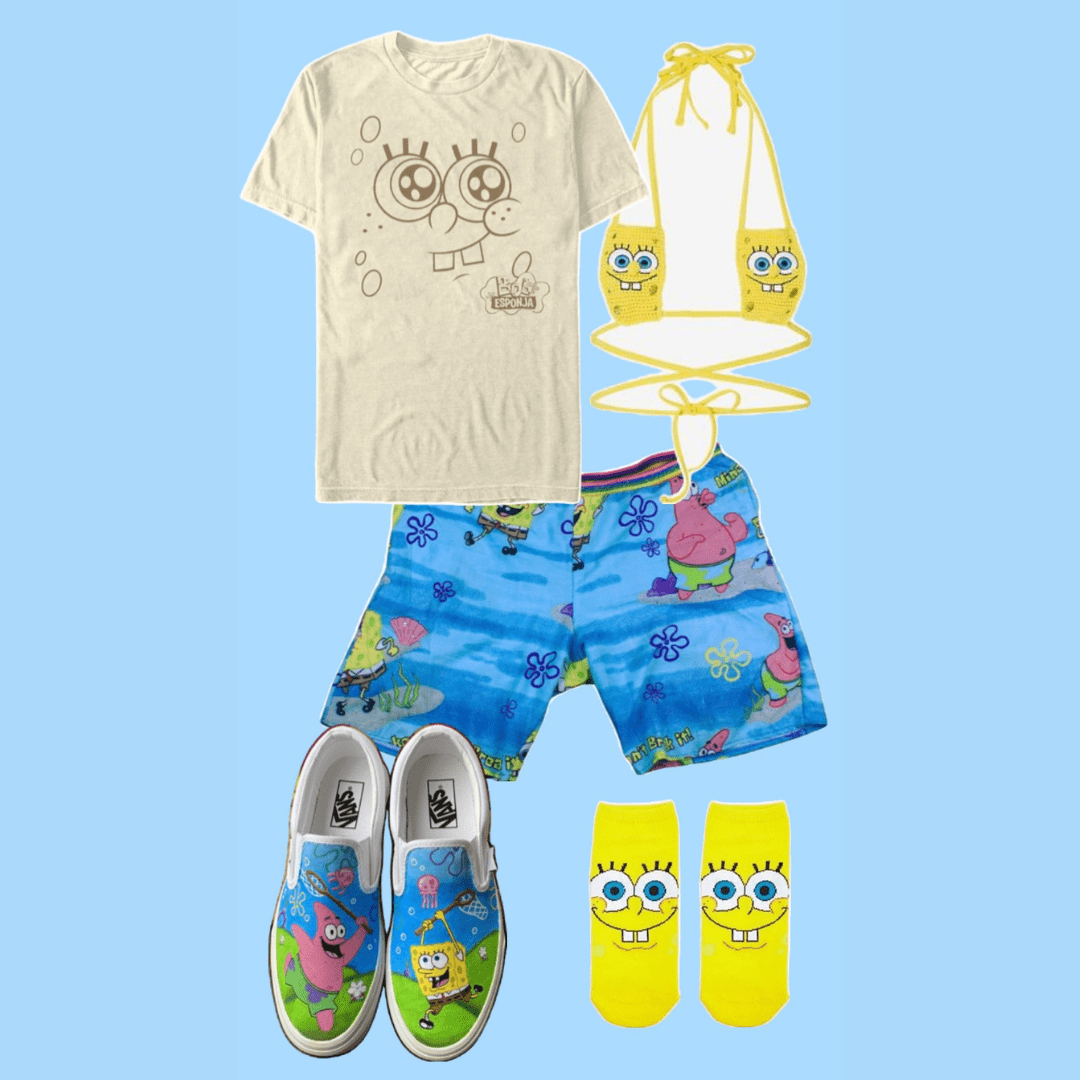 Spongebob Shorts – Handmade & Upcycled - The Modern Alien