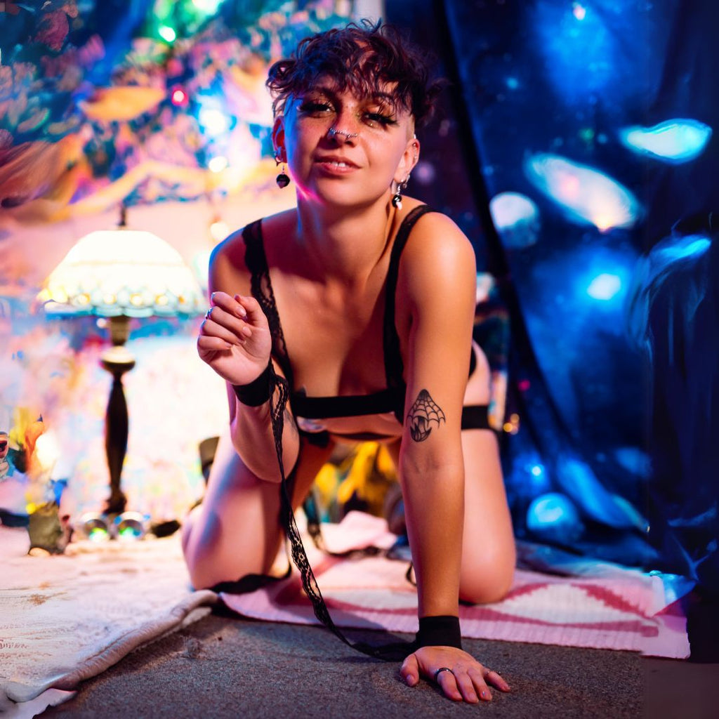 Strapped in Desire Bondage Dress – Handmade & Upcycled - The Modern Alien