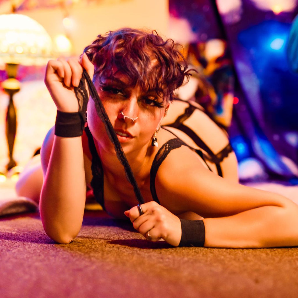 Strapped in Desire Bondage Dress – Handmade & Upcycled - The Modern Alien