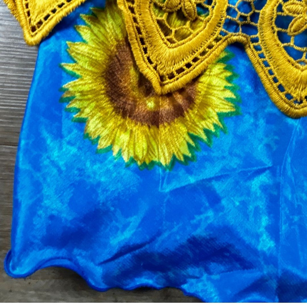 Sunflower Corset Midi Dress – Handmade & Upcycled - The Modern Alien