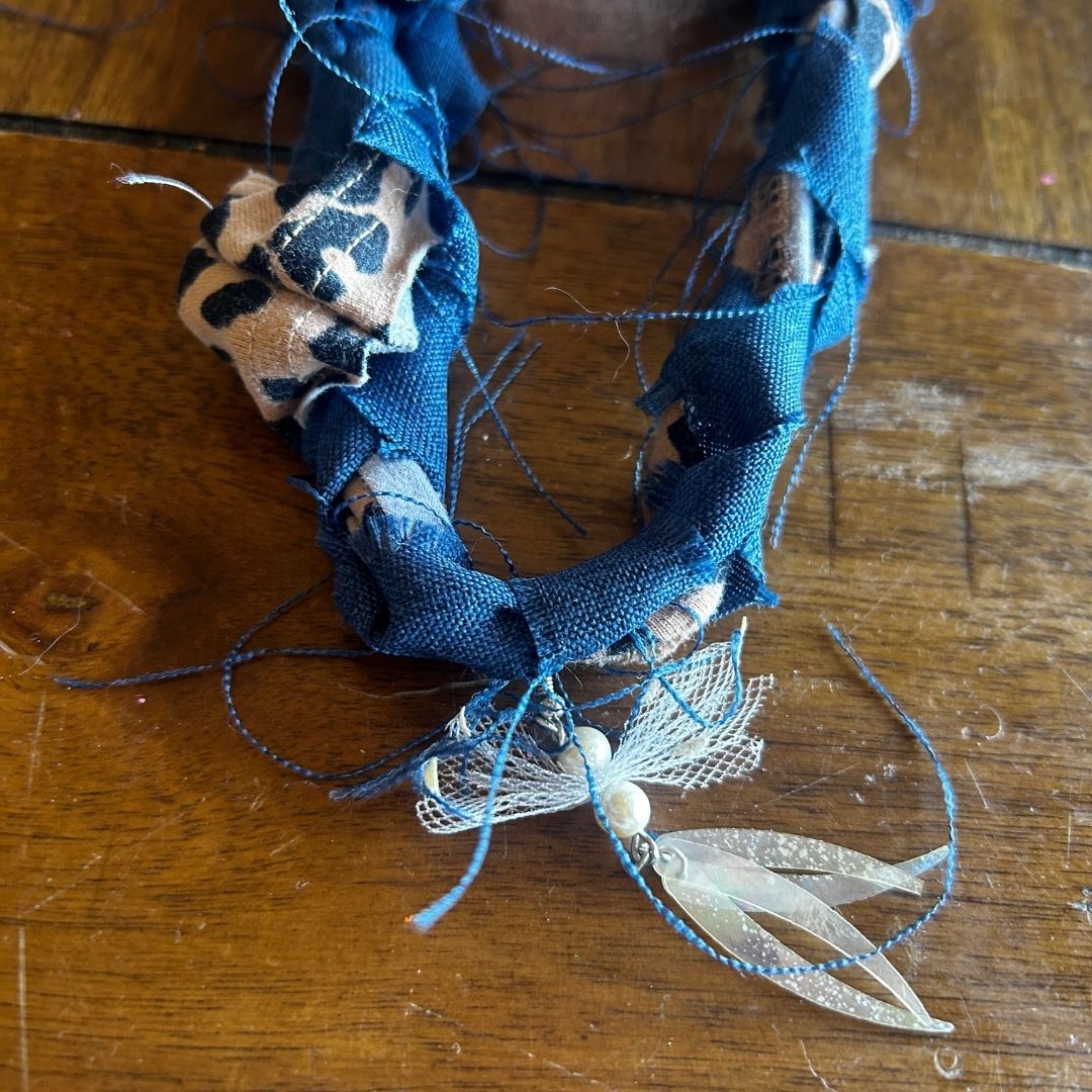 Twisted Textile Talisman Necklace – Handmade from Scraps & Found Jewelry - The Modern Alien