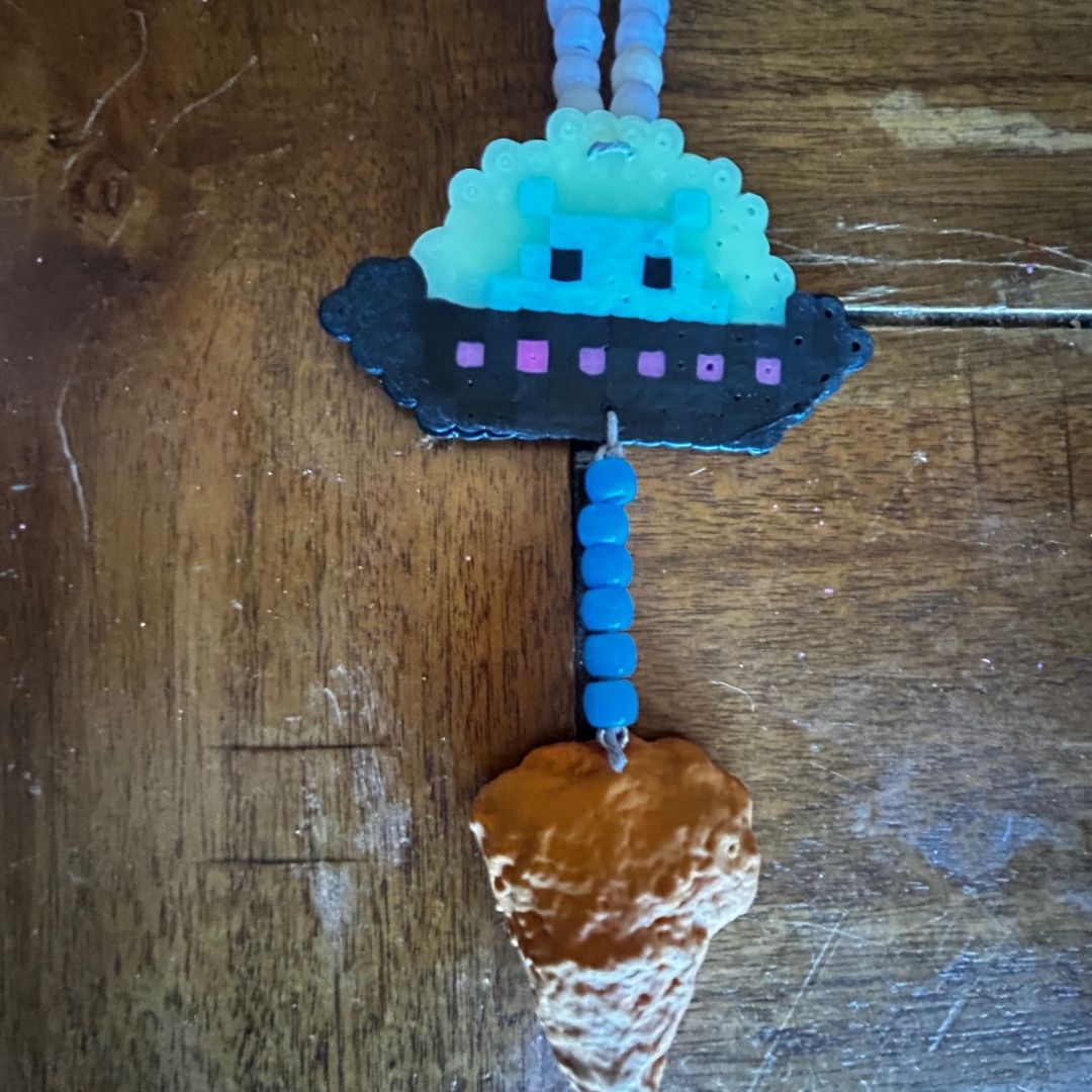 UFO Abducting a Chicken Nugget Necklace – Handmade & Ridiculously Awesome - The Modern Alien