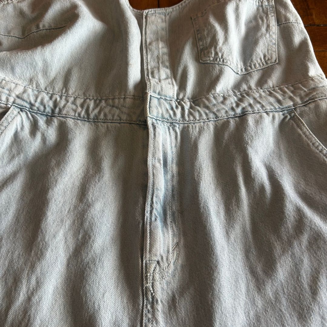 Upcycled Denim Jumpsuit – Wide - Leg & Backless | Reworked from Vintage Dress | Handmade in Arizona - The Modern Alien