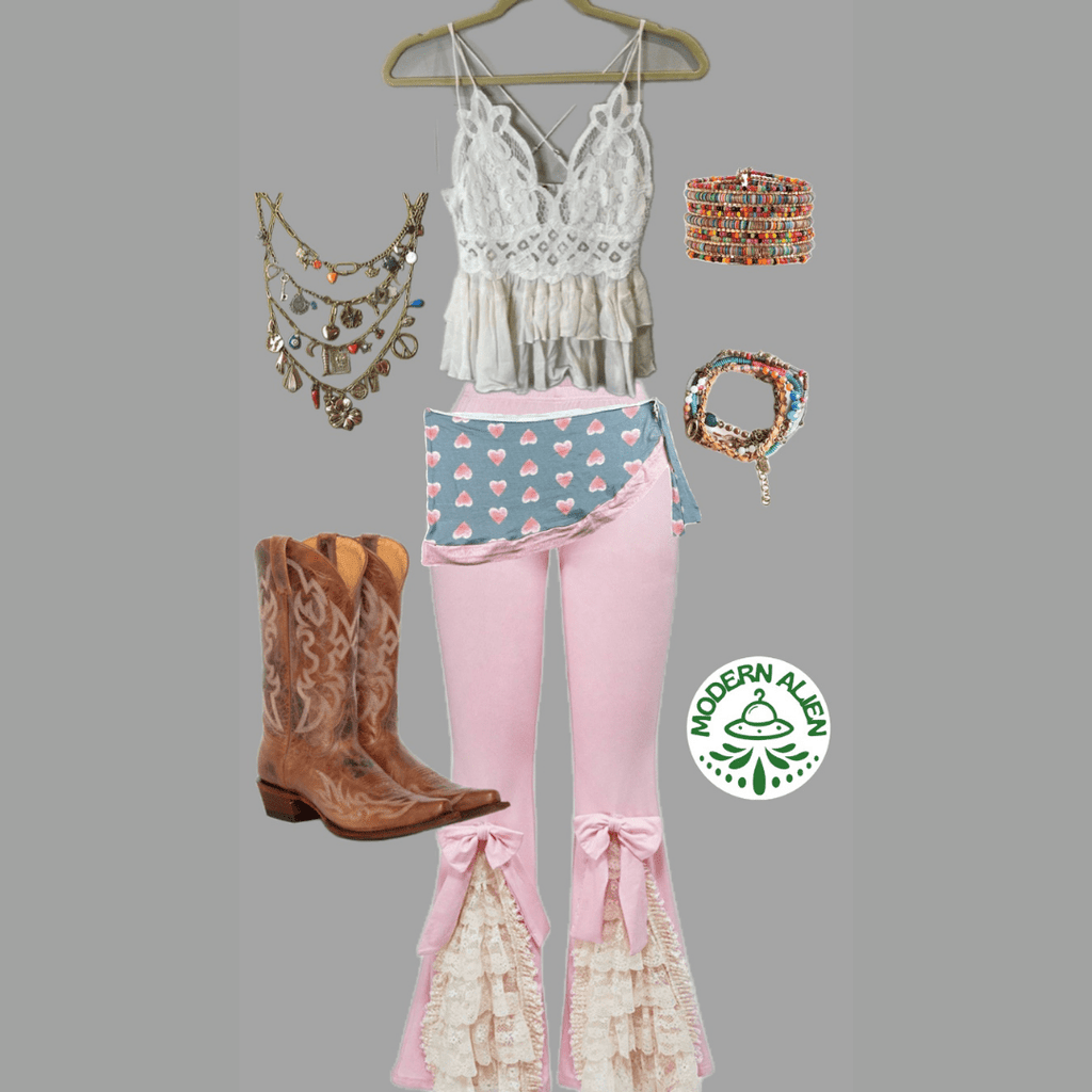 Upcycled Wrap Skirt – Handmade from Reclaimed Fabrics - The Modern Alien