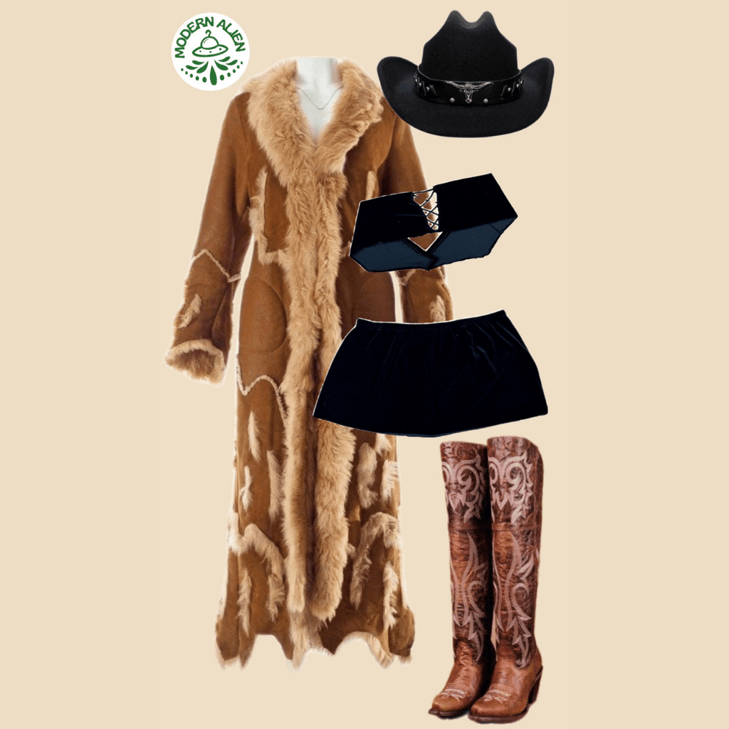 Velvet Tube Top & Mini Skirt Set – Handmade & Upcycled - The Modern Alien