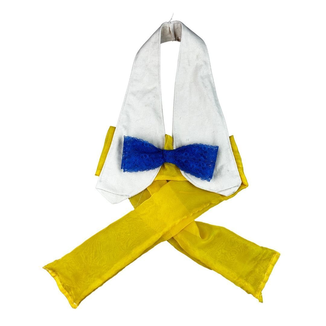 Vintage-Inspired Collared Crop Top – Handmade & One-of-a-Kind