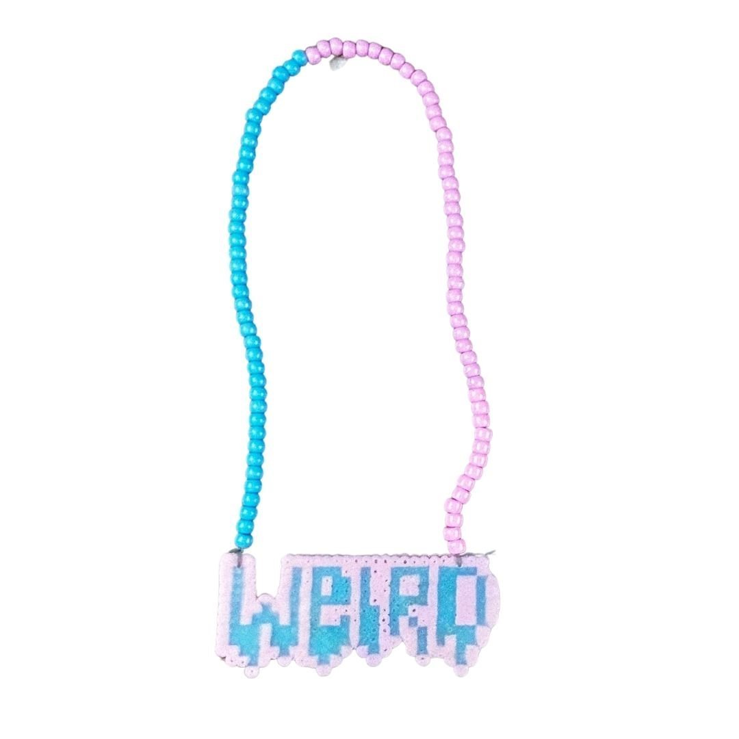 Weird Perler Necklace – Handmade & Unapologetically Strange