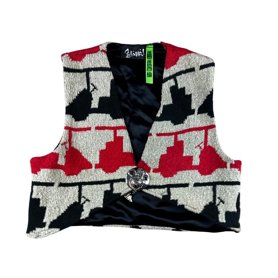 Western Desert Vest Crop Top & Lace Fringe Mini Skirt – Handmade & Upcycled - The Modern Alien