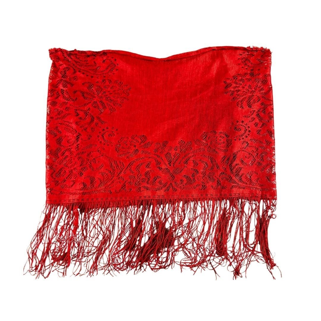 Western Desert Vest Crop Top & Lace Fringe Mini Skirt – Handmade & Upcycled - The Modern Alien