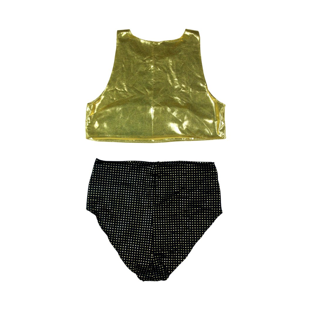 Black and Gold Two-Piece Festival Set - The Modern Alien