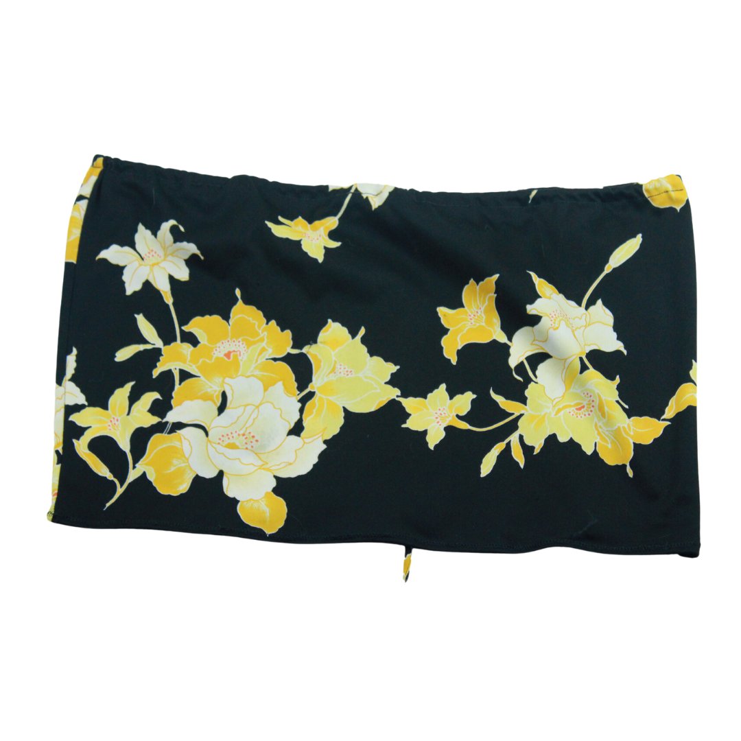 Black and Yellow Floral Mini Skirt - The Modern Alien