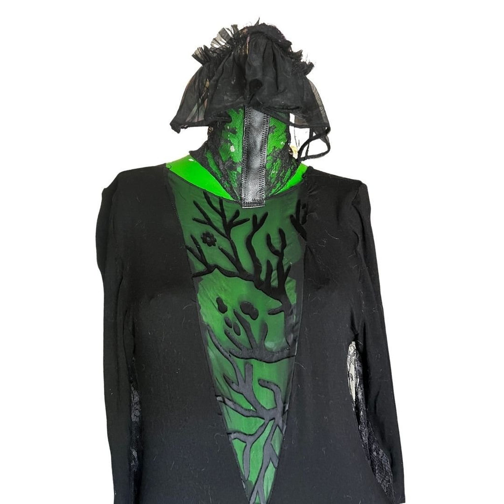Black Vampire Warrior Bodysuit – Handmade & Upcycled - The Modern Alien