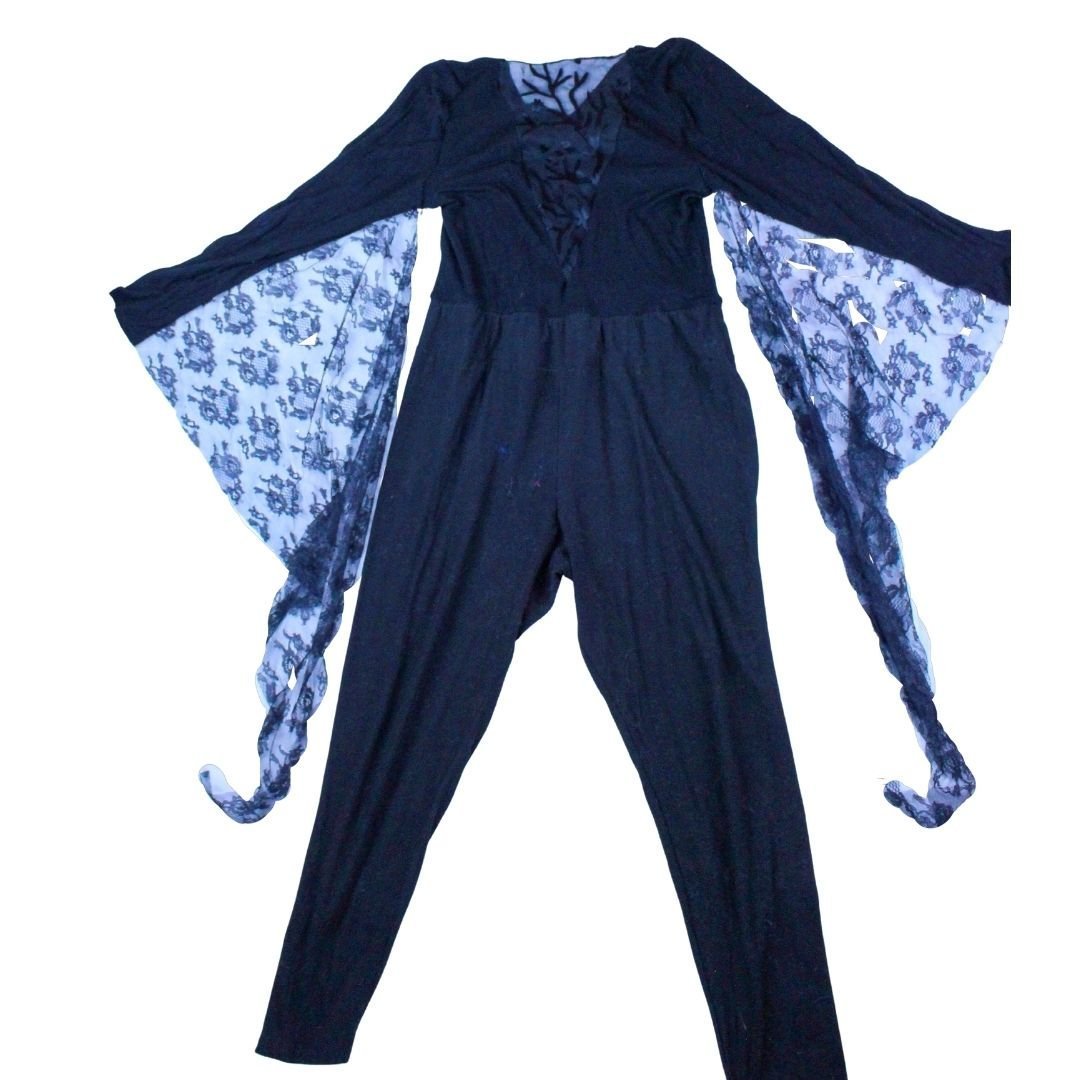 Black Vampire Warrior Bodysuit – Handmade & Upcycled - The Modern Alien