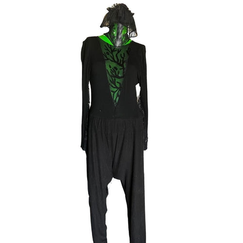 Black Vampire Warrior Bodysuit – Handmade & Upcycled - The Modern Alien