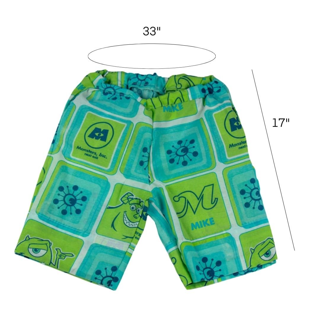 Blue and Green Shorts with Pockets - The Modern Alien