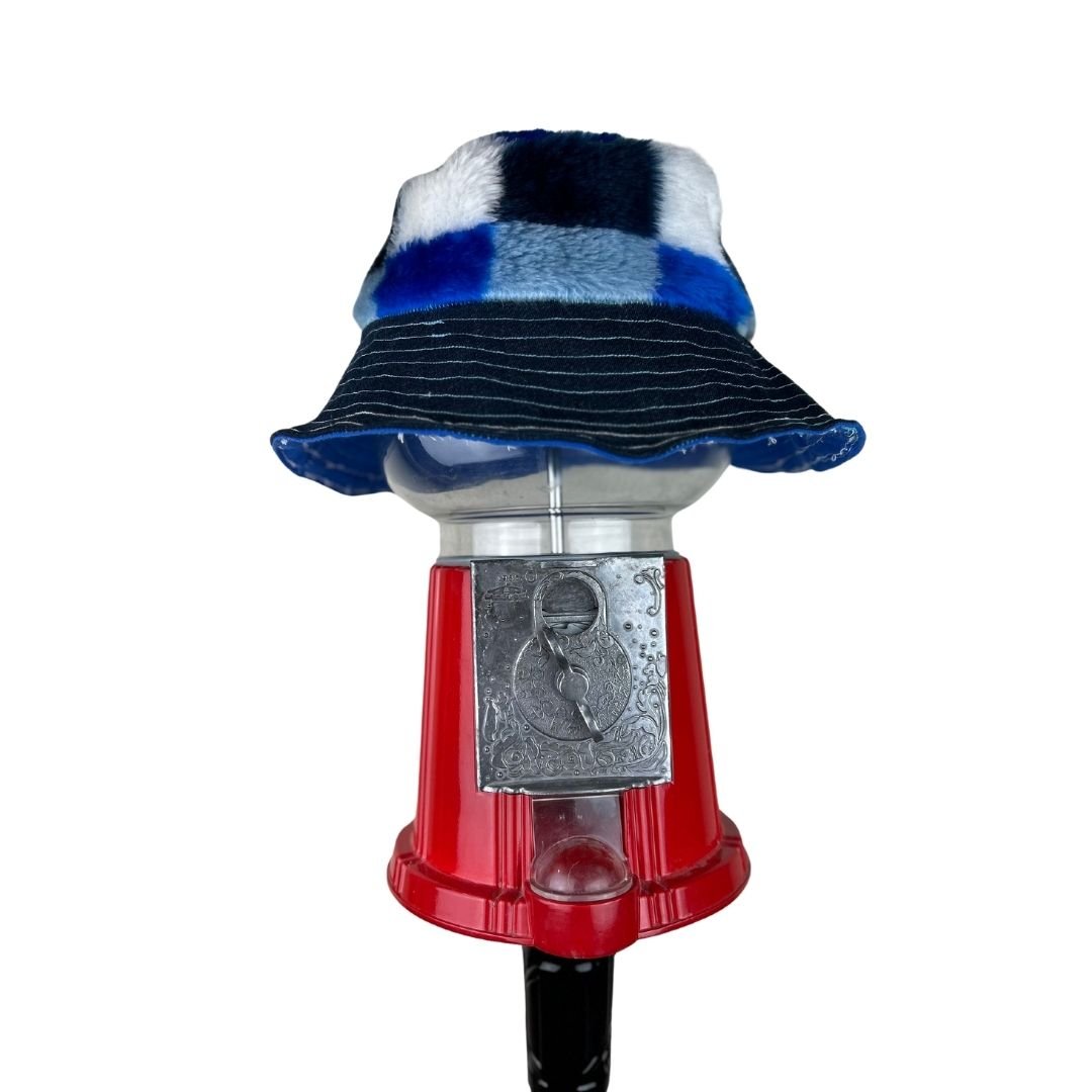 Blue Checkered Reversible Bucket Hat - The Modern Alien