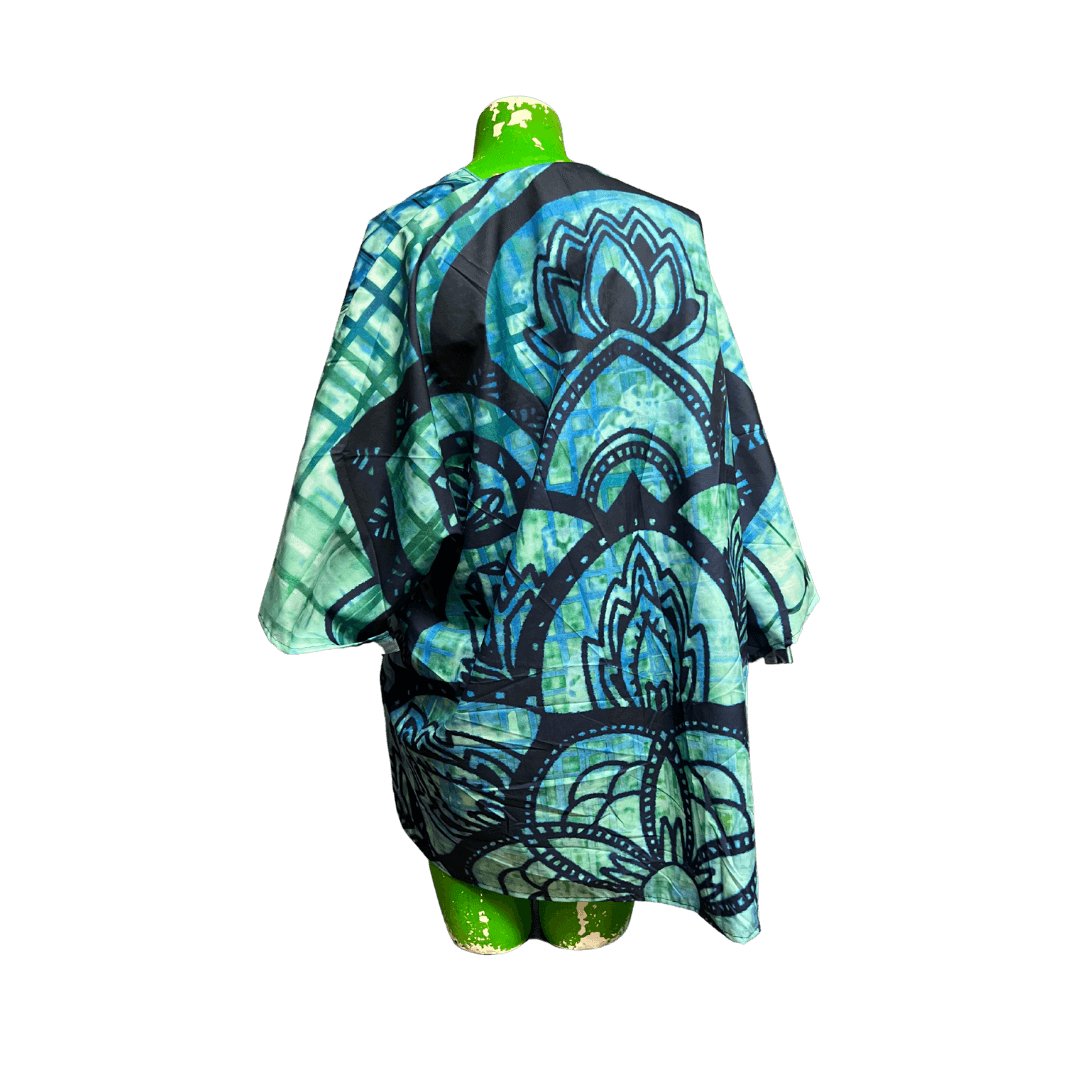 Blue Floral Kimono with pockets - The Modern Alien
