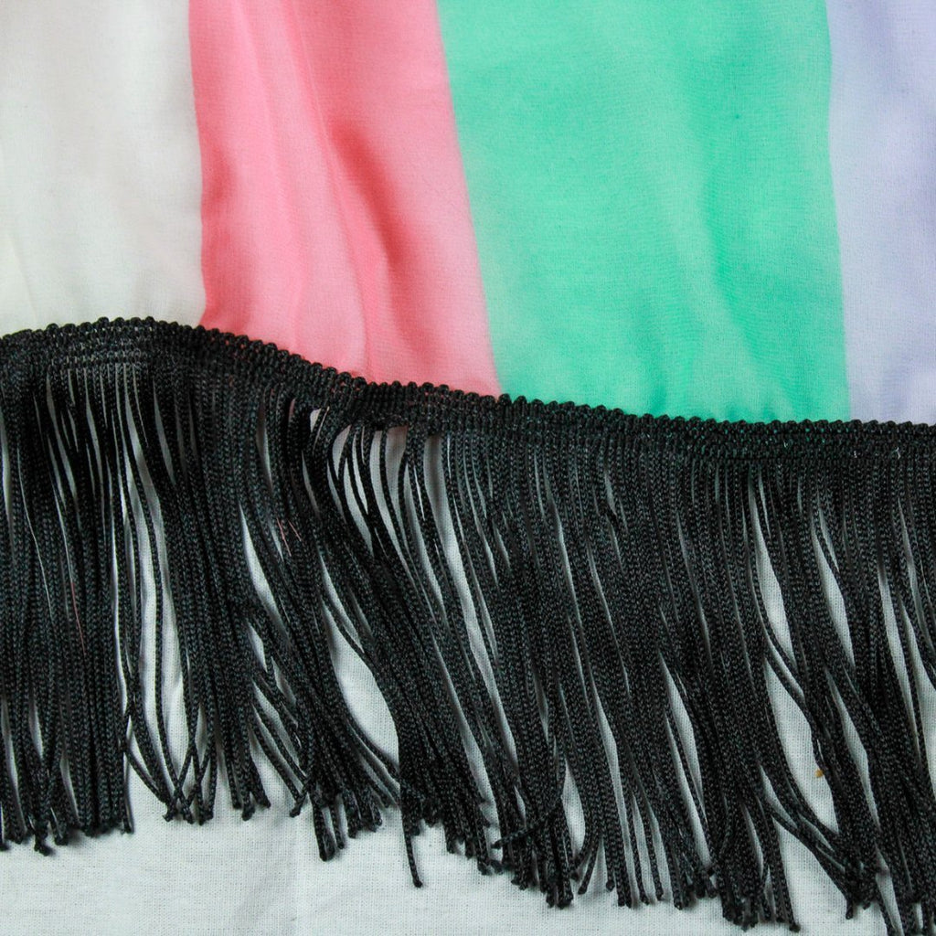 Boho Chic Striped Kimono – Handmade with Fringe - The Modern Alien