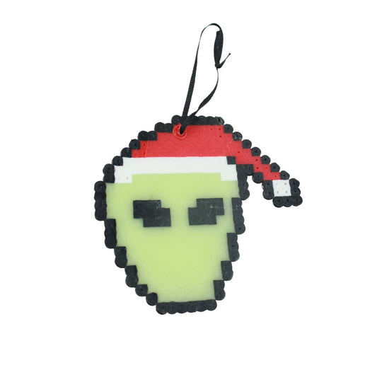 Christmas Alien Glow - in - the - Dark Ornament – Handmade Holiday Oddity - The Modern Alien
