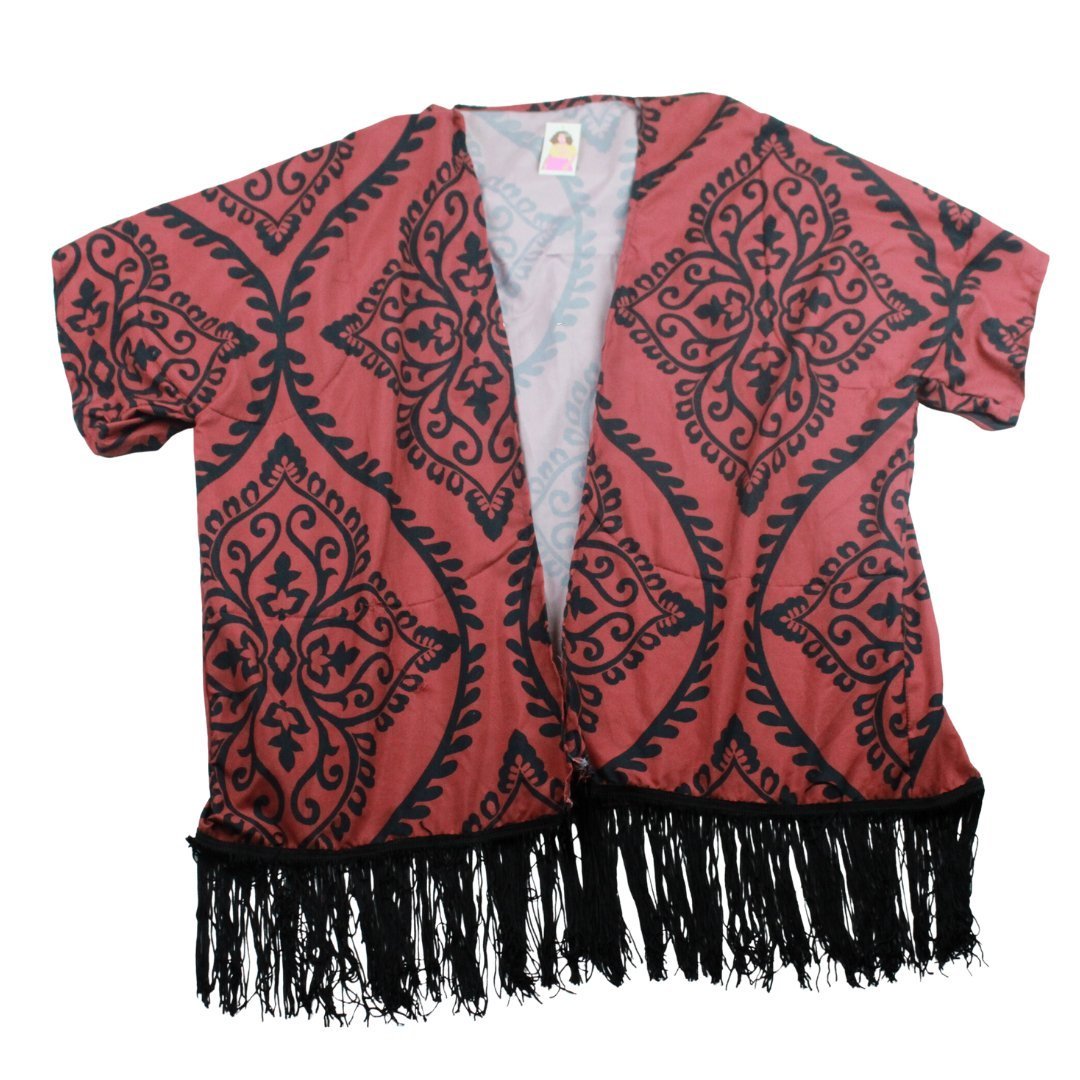 Crimson Noir Kimono – Handmade & Upcycled - The Modern Alien