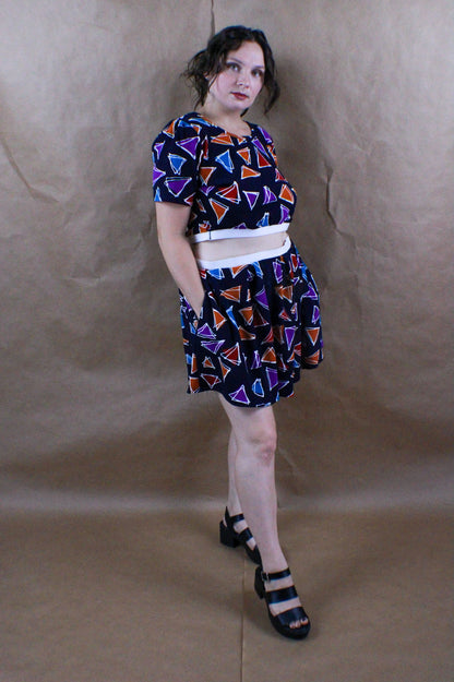 Funky Pattern 2 Piece Skirt and Top Set - The Modern Alien