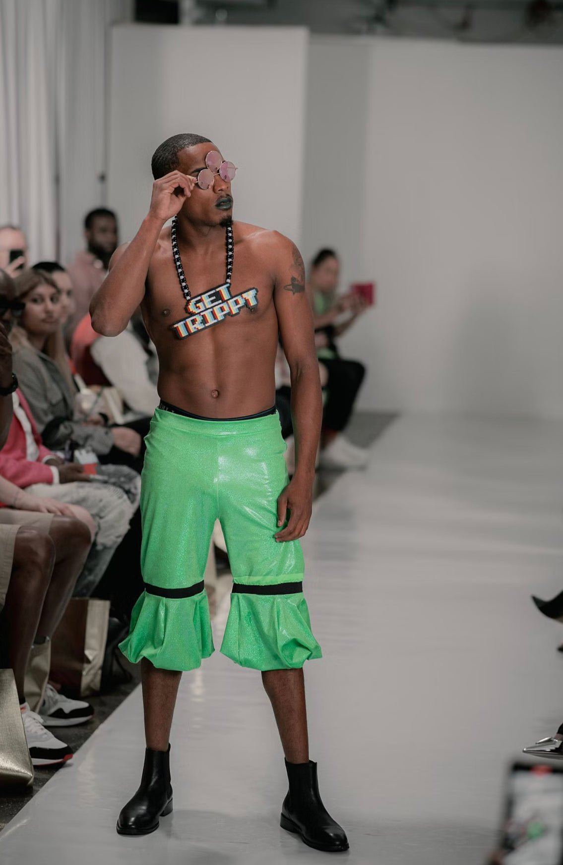 Futuristic Men’s Capris – NYFW 2024 Exclusive - The Modern Alien