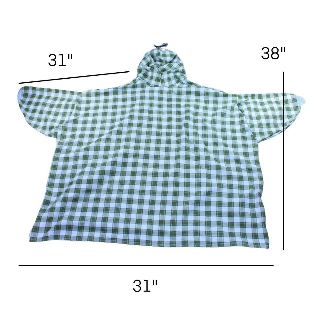 Green Flannel Oversized Hoodie – Handmade & Upcycled - The Modern Alien