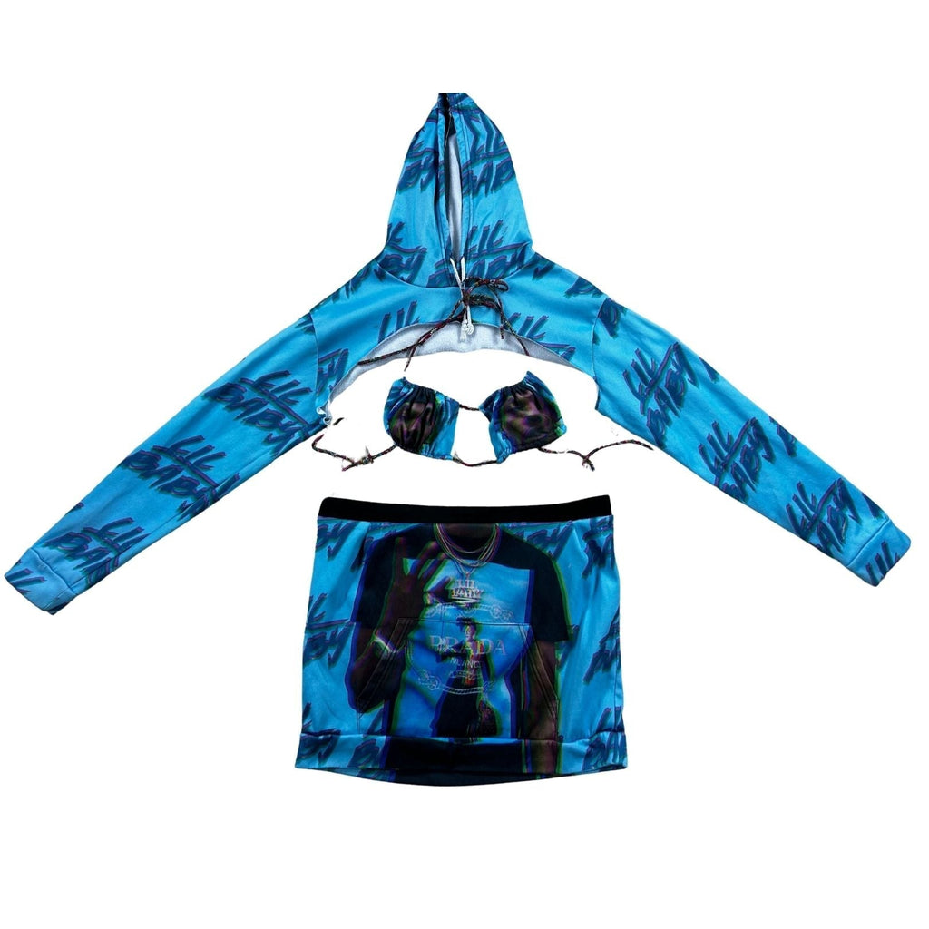 Lil Trippy Nanny 3 - Piece Set – Handmade from a Hoodie - The Modern Alien