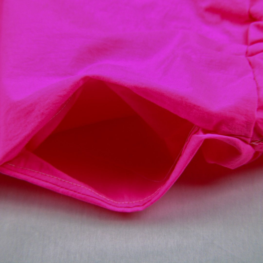 Neon Pink Shorts – Handmade from Thrifted Fabric - The Modern Alien