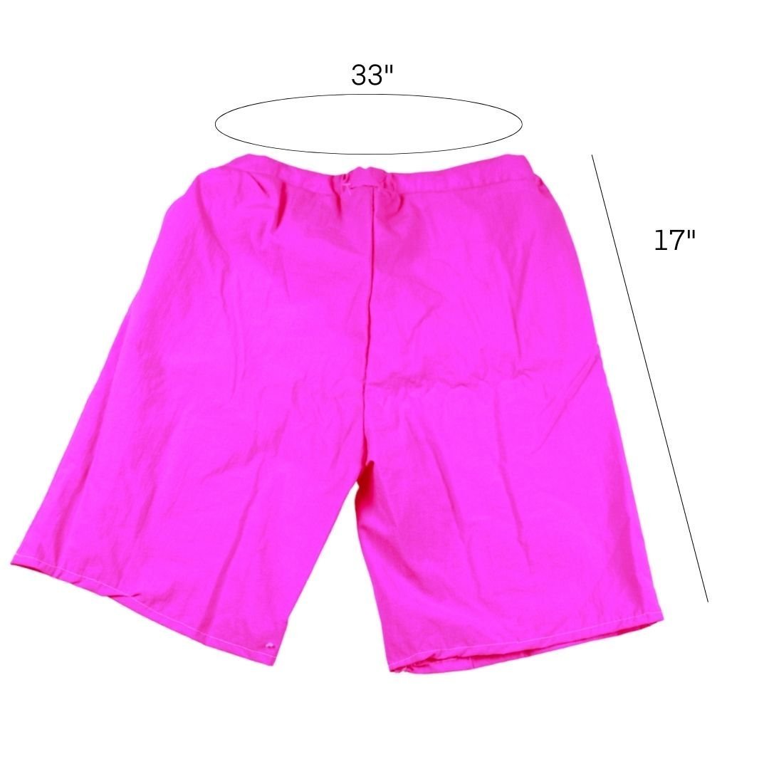 Neon Pink Shorts – Handmade from Thrifted Fabric
