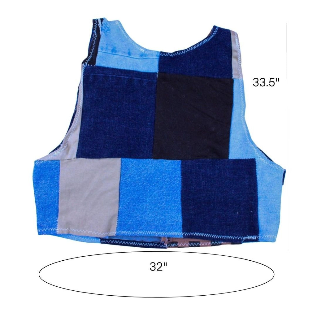 Patchwork Crop Top – Handmade & Upcycled - The Modern Alien