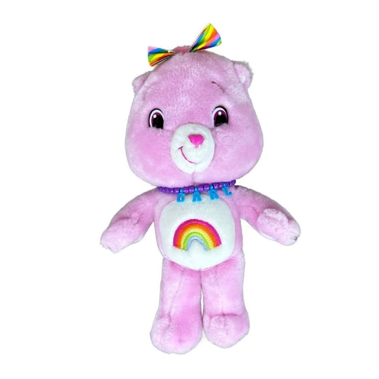 Pink Rainbow Carebear Rave Buddy – Handmade & Upcycled - The Modern Alien