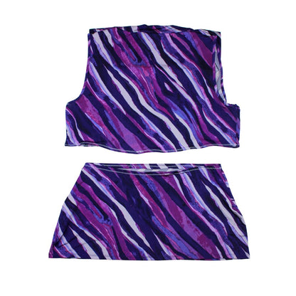 Purple Haze Mini Skirt Set – Handmade & Upcycled - The Modern Alien