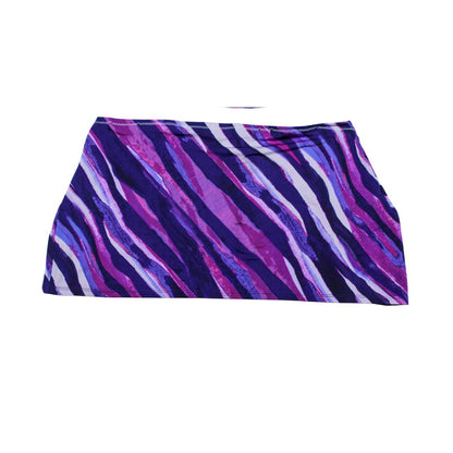 Purple Striped Crop Top and Mini Skirt Set - The Modern Alien