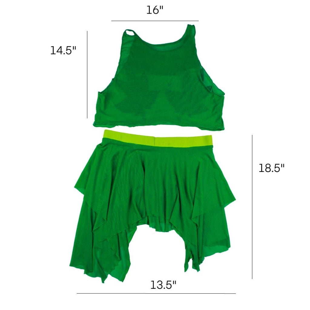 Sheer Green Two - Piece Set – Handmade & Upcycled - The Modern Alien