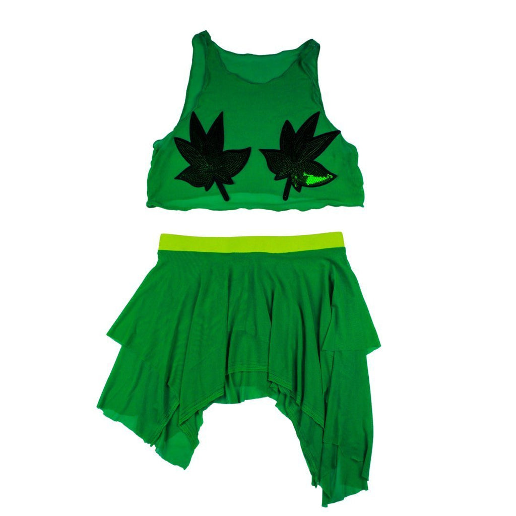 Sheer Green Two - Piece Set – Handmade & Upcycled - The Modern Alien