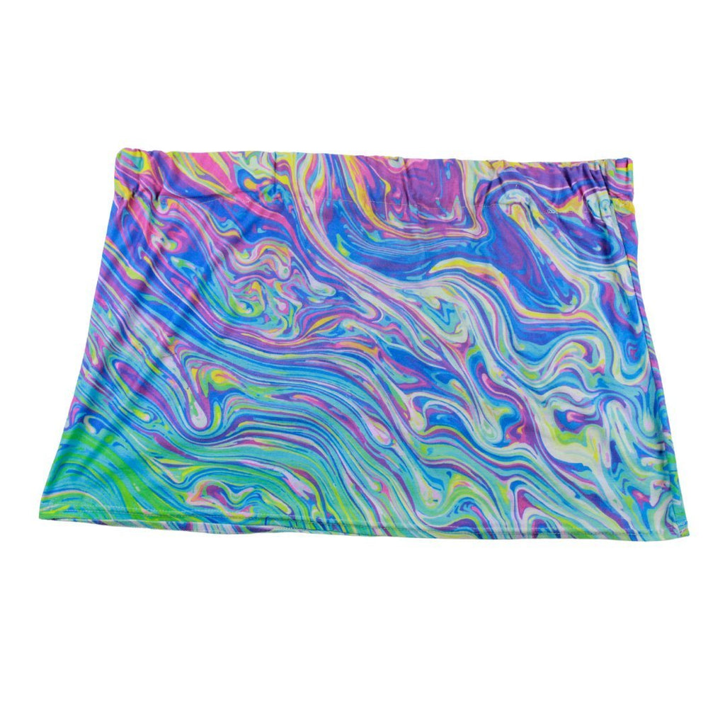 Trippy Swirl Mini Skirt – Handmade & Upcycled - The Modern Alien