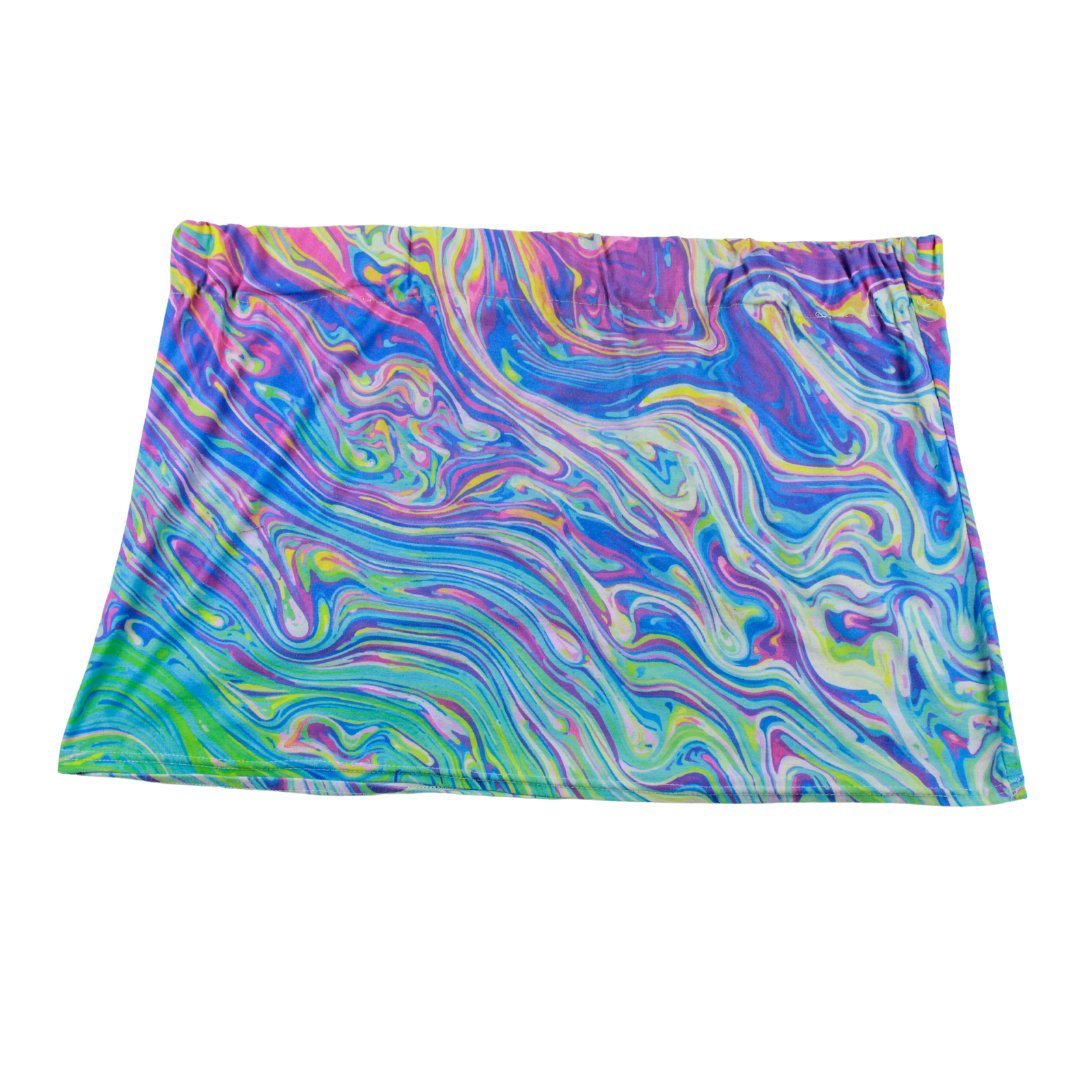 Trippy Swirl Mini Skirt – Handmade & Upcycled